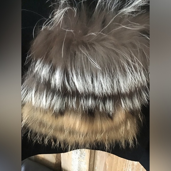 Linda Richards Fur Pocket Open Vest Cardigan Silver Fox Raccoon Size Small - Picture 6 of 10